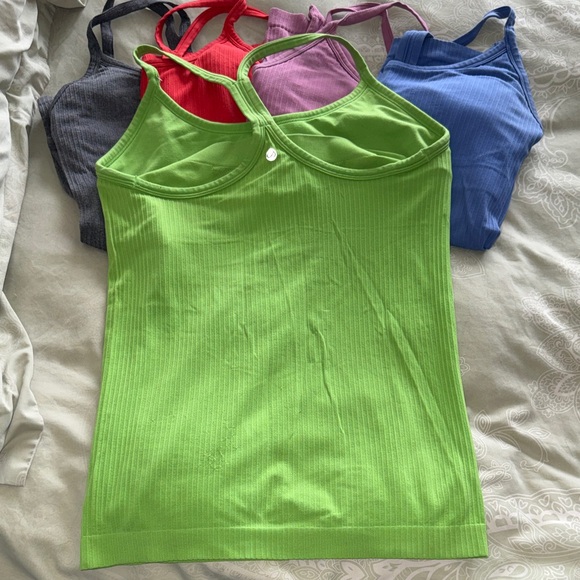 Women's Multi-Color Ribbed Tank Tops - Picture 4 of 5